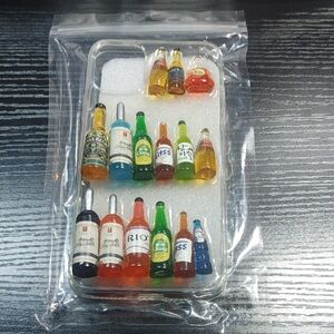 For iPhone 11 Pro Max - Miniature Assorted Beverage Bottle Protective Phone Case